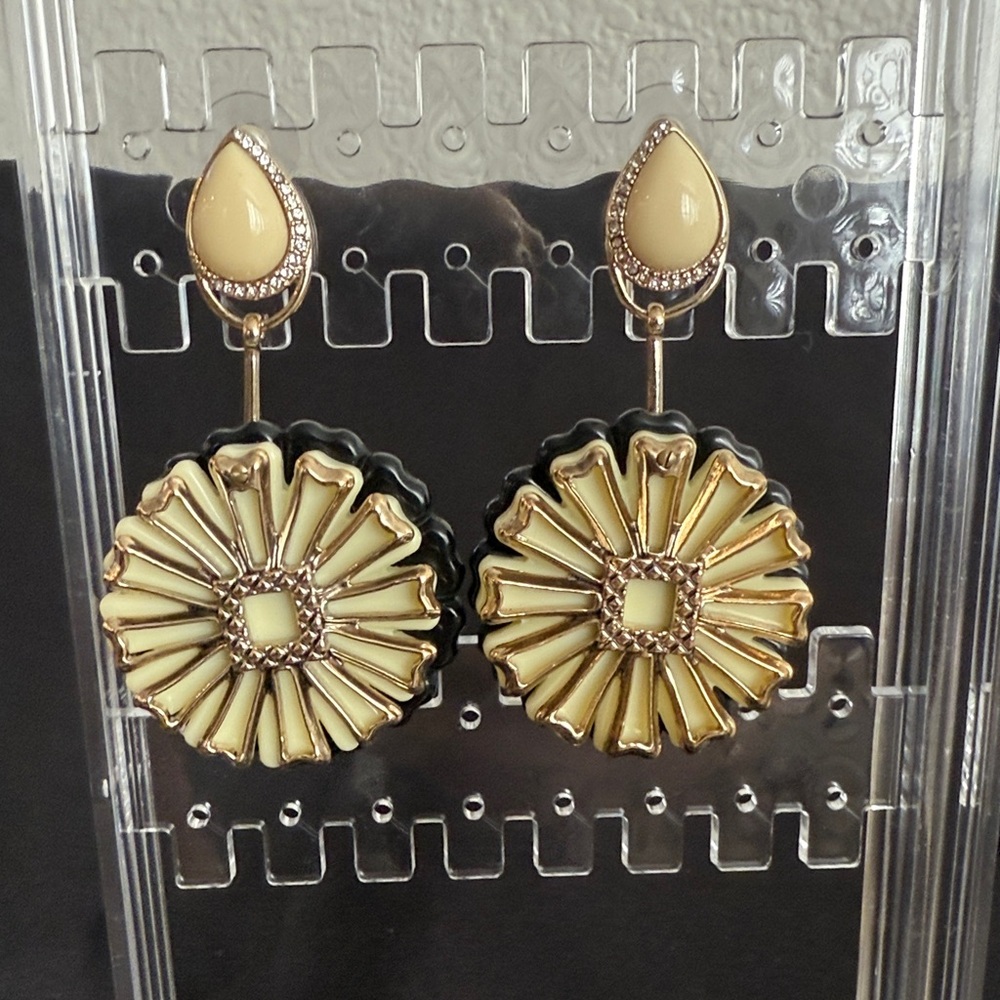 Lulu Frost Black and Gold Sunburst Earrings